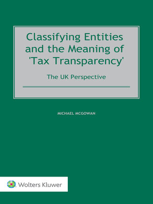 cover image of Classifying Entities and the Meaning of 'Tax Transparency'